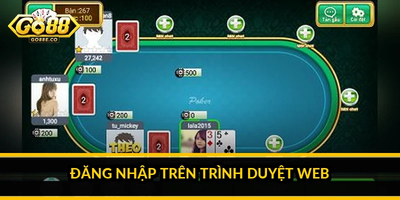 Đăng nhập trên trình duyệt web