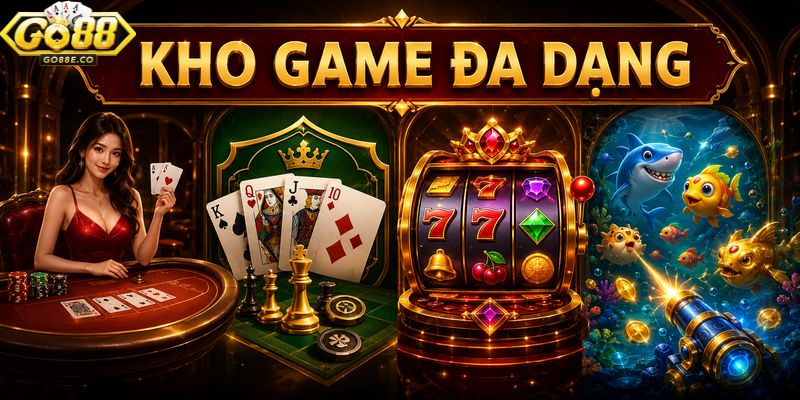 Danh mục trò chơi đa dạng từ Live Casino, Game Bài đến Nổ Hũ và Bắn Cá